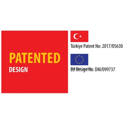 Patented Design — Türkiye Patent No: 2017/05630 · EU Design No: DM/099737