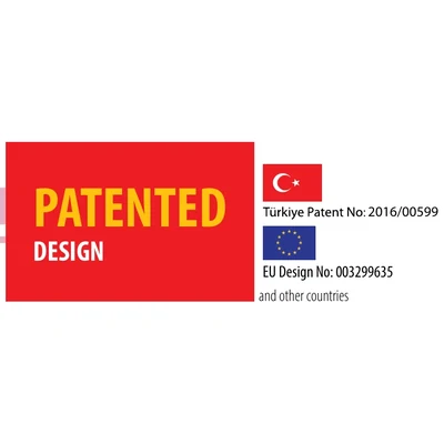 Patented Design — Türkiye Patent No: 2016/00599 · EU Design No: 003299635