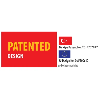 Patented Design — Türkiye Patent No: 2017/07917 · EU Design No: DM/100612