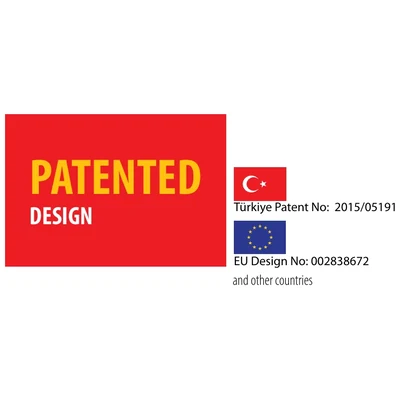 Patented Design — Türkiye Patent No: 2015/05191 · EU Design No: 002838672