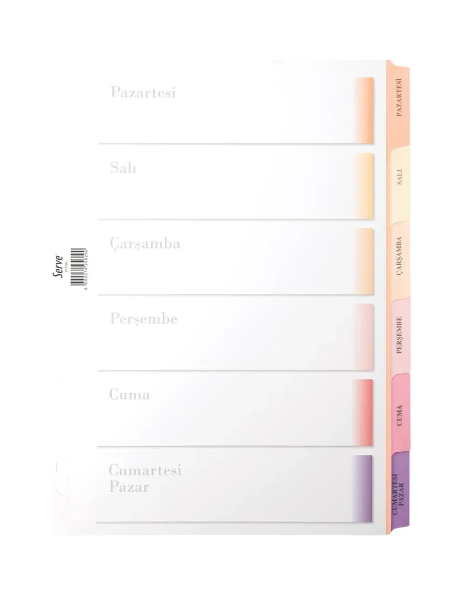 Karton Ayraçlar Pastel Seri